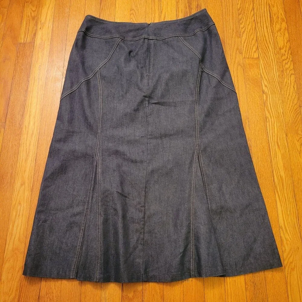 NYCC New‎ York Clothing Co Blue Jean Denim Skirt 16W Cotton Blend Stretch Modest